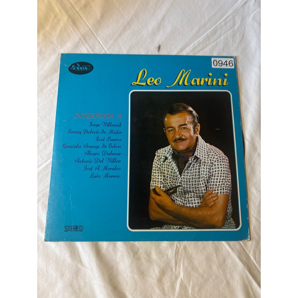 Leo Marini Vinyl Record LP 12 Inch Blue Good Latin Bolero Cumbia Indica Label